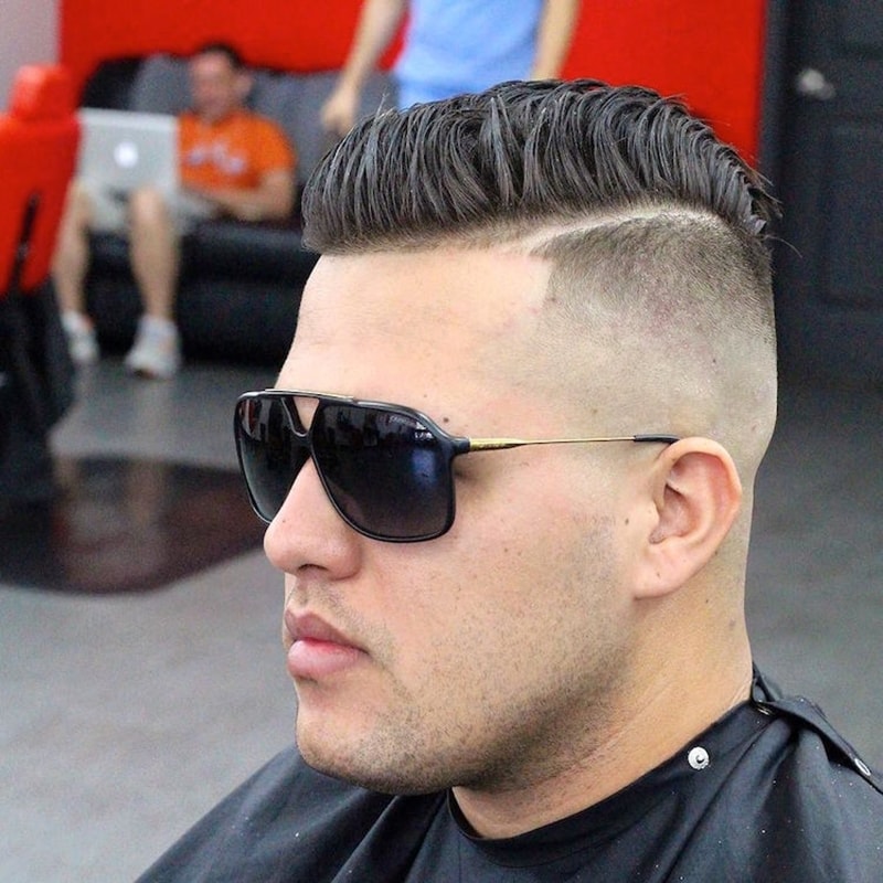 Kiểu tóc Skin Fade Slicked Combover