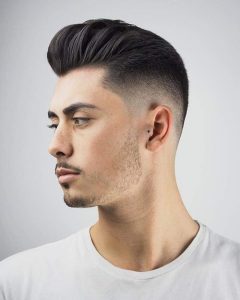 Kiểu tóc Pompadour + Faded Sides